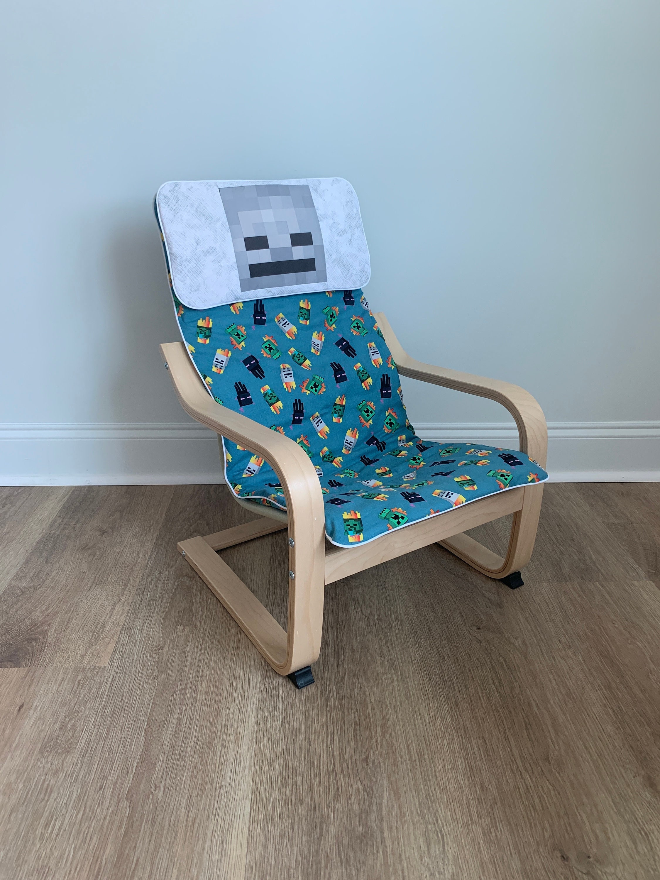 Ikea hack: Poang chair recover with paint and a custom cover