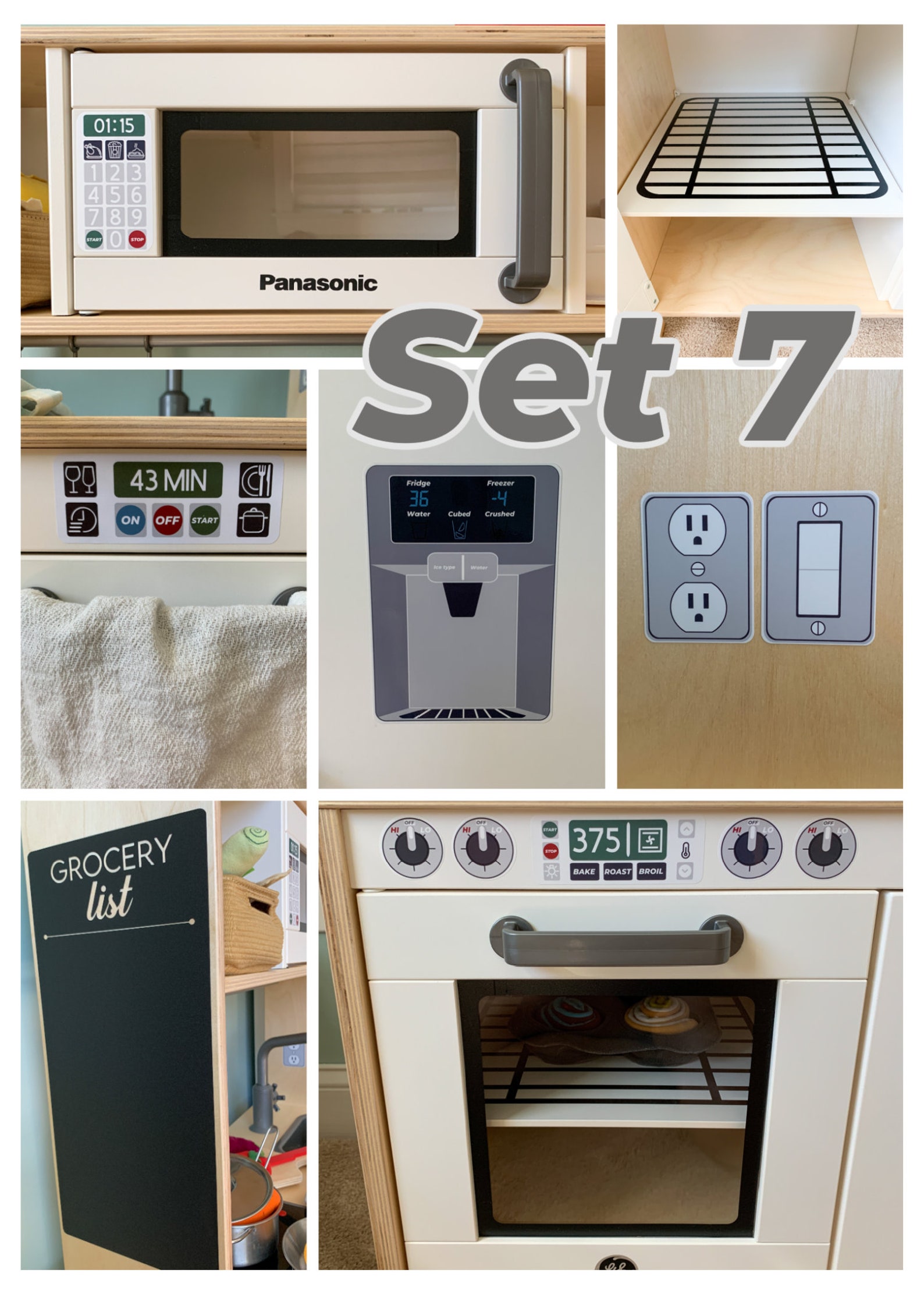 Play Kitchen Stickers Decal Set Bundle Value Fits on Ikea Etsy