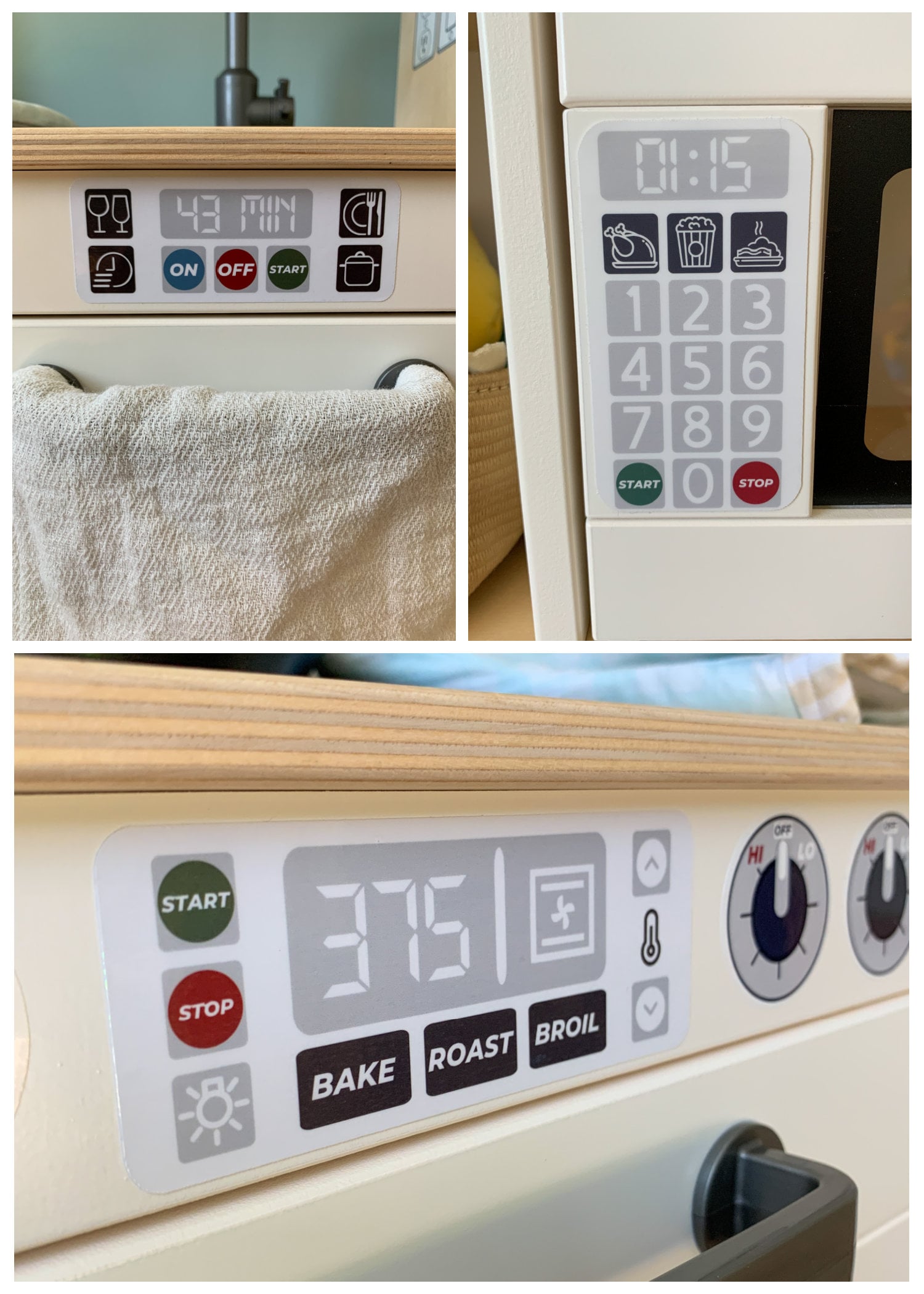 Oven Buttons, Fits on Ikea Duktig, Play Kitchen, Oven Decal, Oven ...