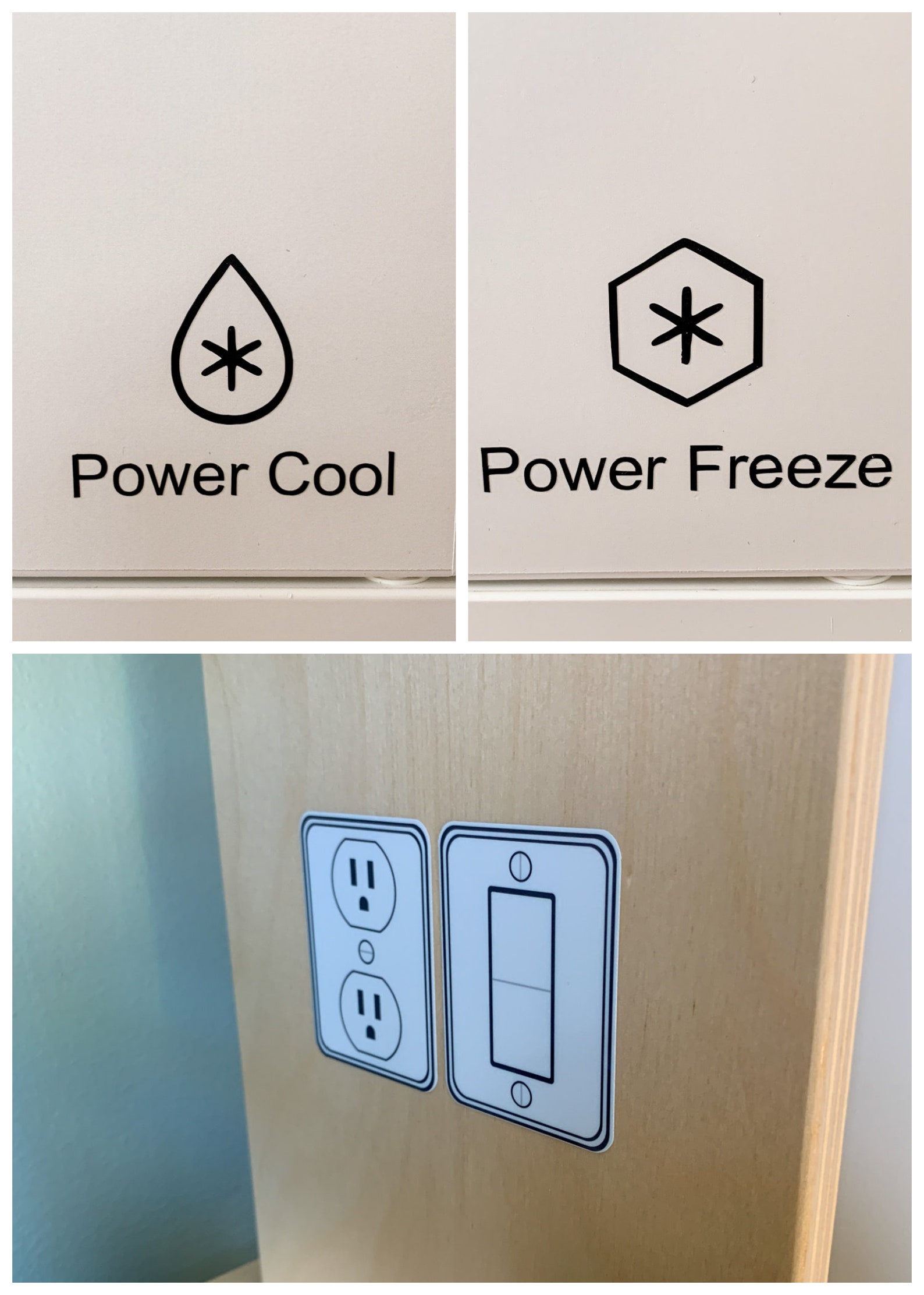 Play Kitchen Sticker Decal Fridge Water/ice Dispenser Play - Etsy