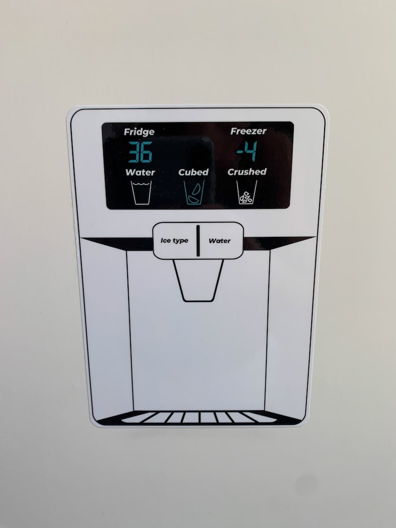 Play Kitchen Sticker Decal Fridge Water/ice Dispenser Play - Etsy