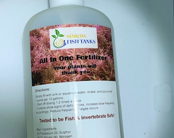 Aquarium Fertilizer Aquatic Fish Tank Plant Fertilizer BIG Bottle 16OZ With Pump