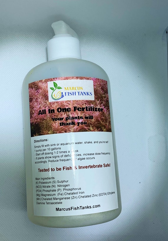 Aquarium Fertilizer Aquatic Fish Tank Plant Fertilizer BIG Bottle 16OZ With  Pump - Etsy