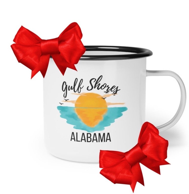 Gulf Shores Alabama Enamel Camp Coffee Cup Etsy