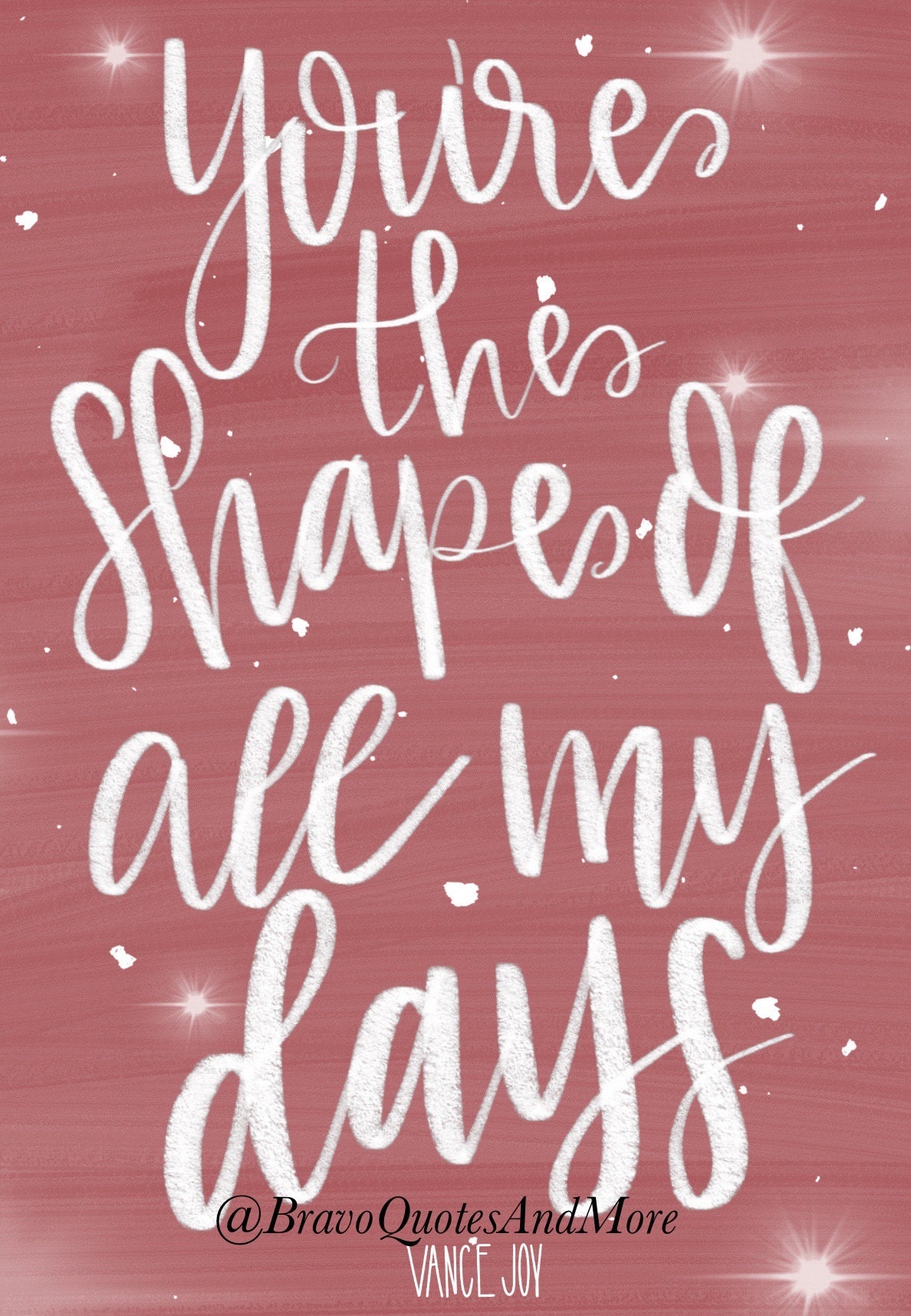 Vance Joy Song Lyric Quote Lettering Solo conmigo Nación de dos letras ...