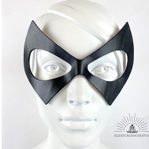Black Leather Cat Mask, Cute Cosplay Mask Cat, Sexy Fetish Mask, Cat Lady Hero Mask, Fantasy Mask, Gift For Cosplayer