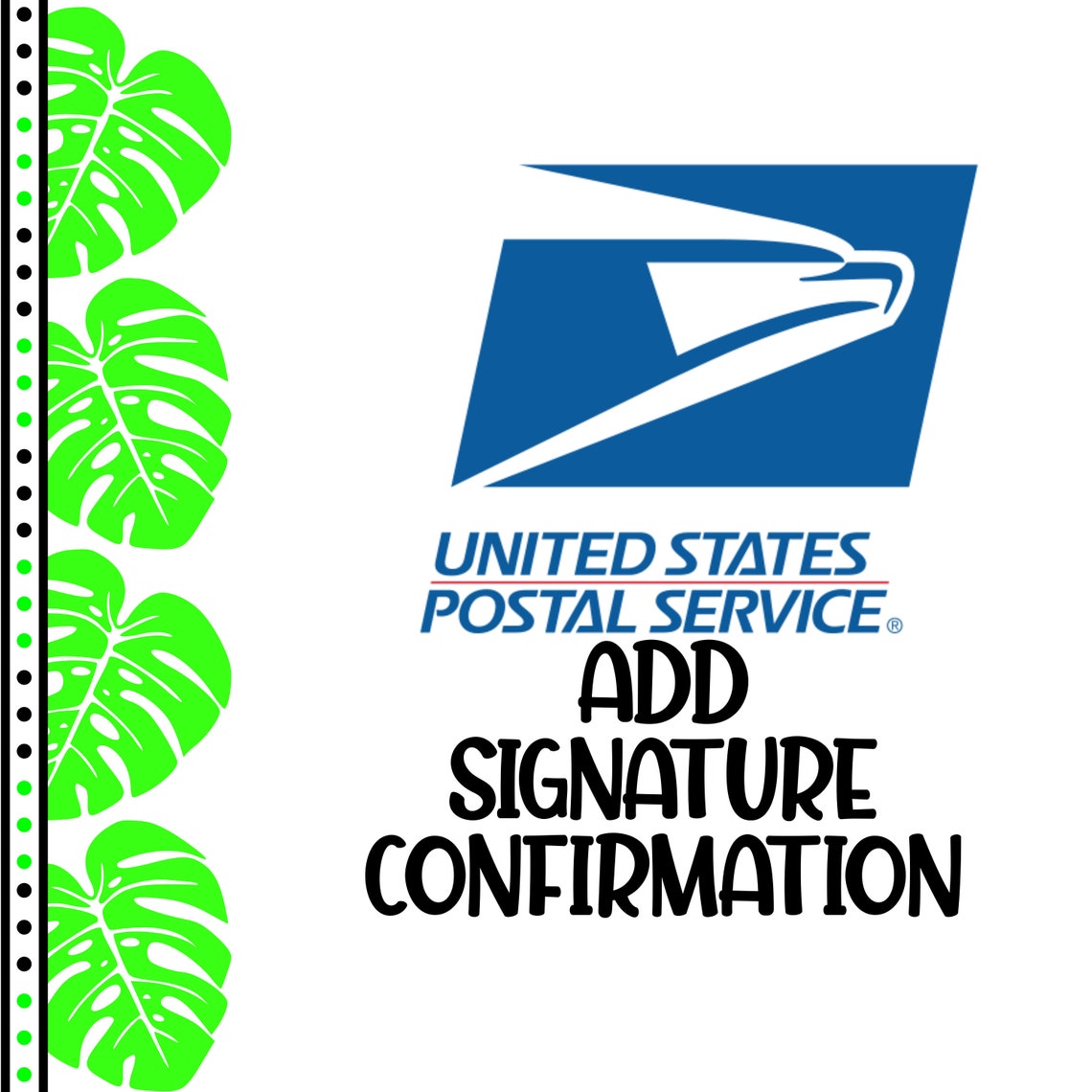 USPS Signature Confirmation Shipping AddOn Etsy