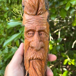 Hand Carved Cottonwood Bark Wood Spirit