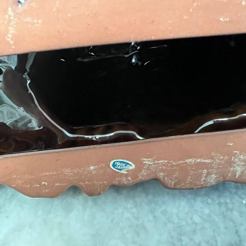 Japanese Redware Pottery Black Lion Figurine Etsy