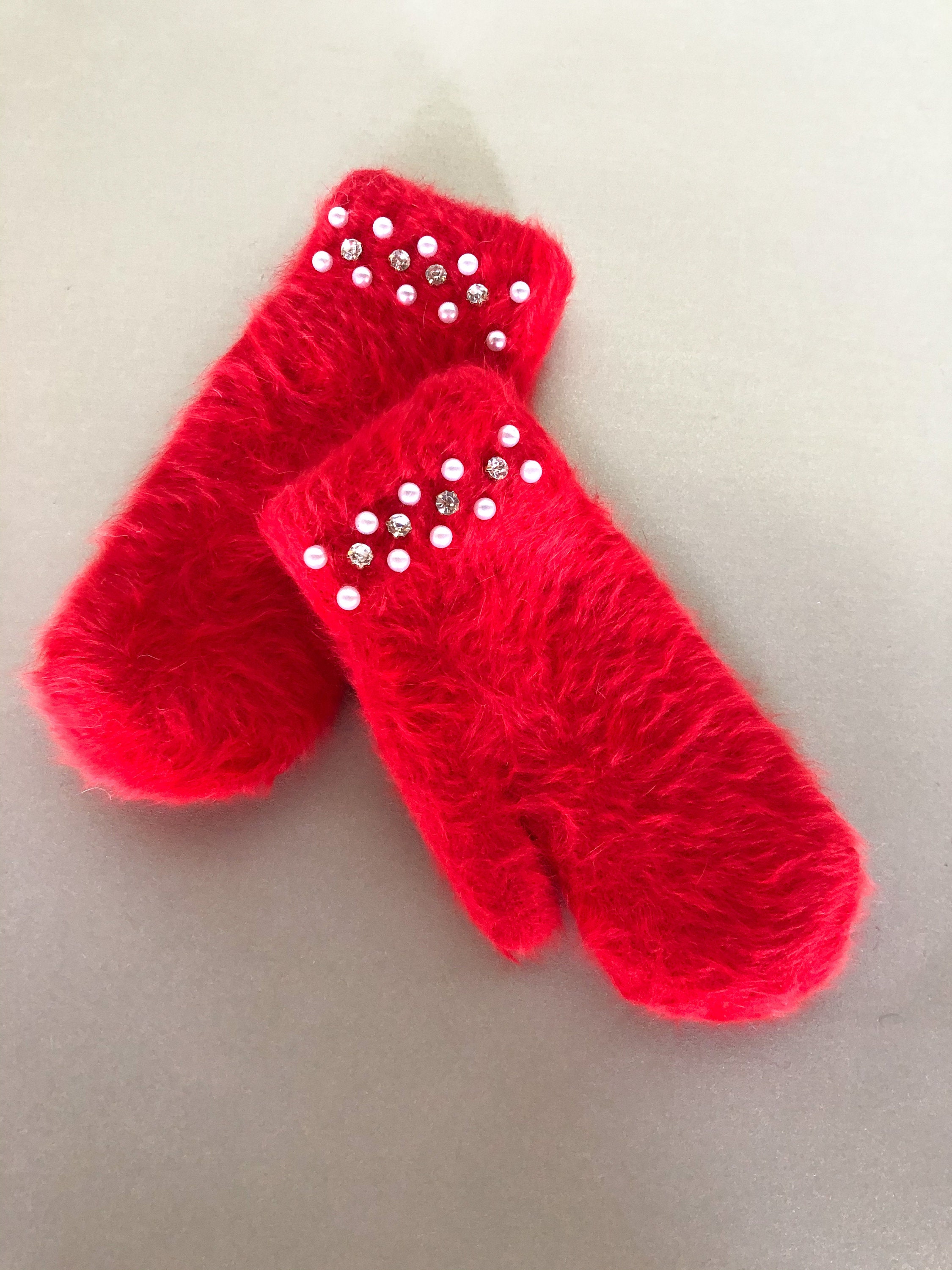 Wool mittens Fluffy mittens Woman's' mittens Wool Etsy