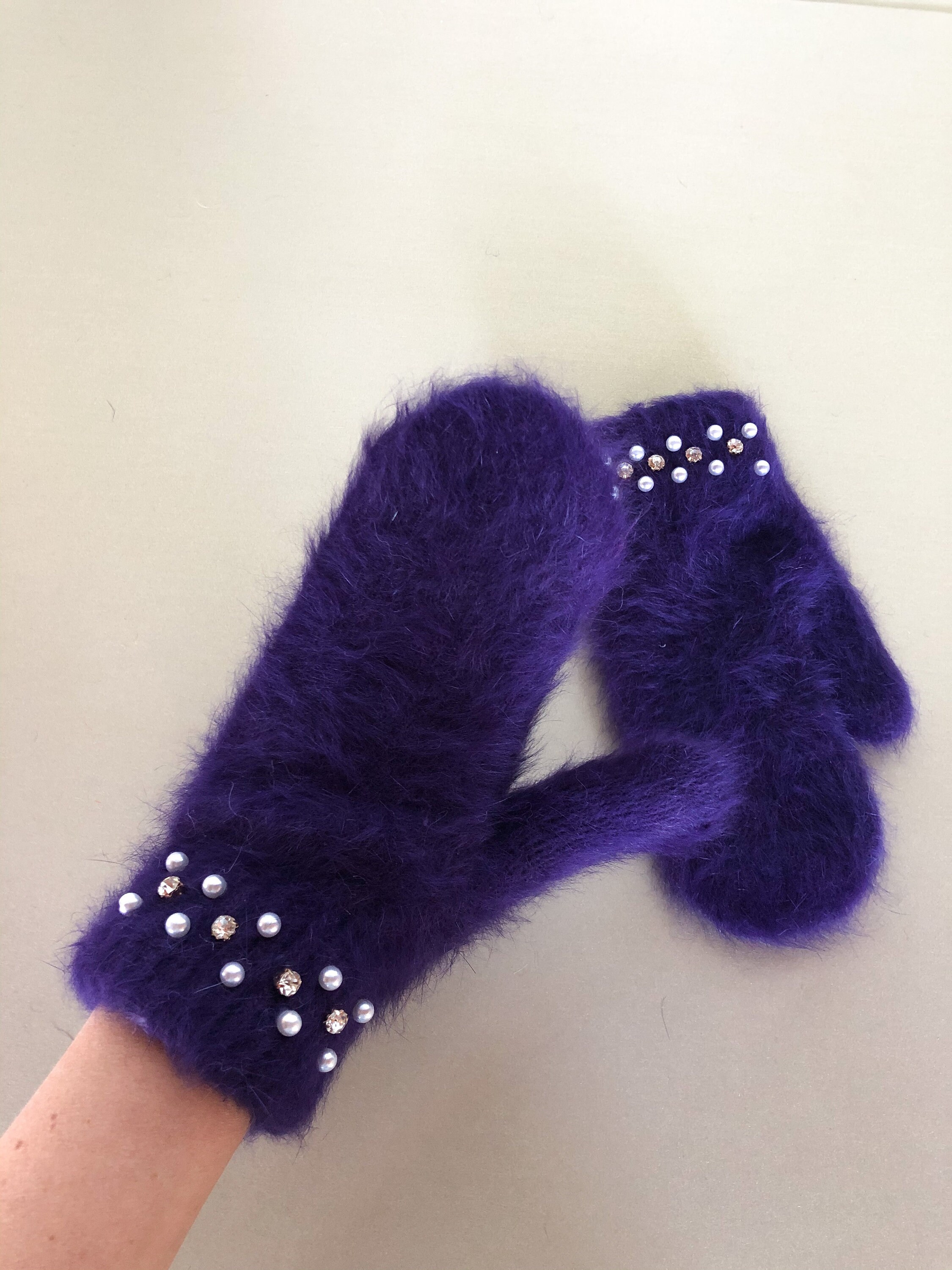 Wool mittens Fluffy mittens Woman's' mittens Wool Etsy