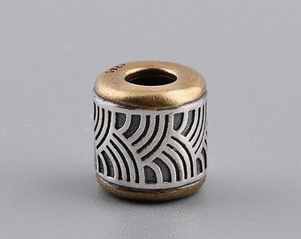 Sterling Silber Barrel Perlen, Halskette Perlen, Armband Perlen, Spacer Perlen 10 mm * 10 mm