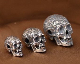 Schädel Perlen, Schädel Armband Charme, Schädel Anhänger Charme, Schädel Schmuck, Tag der Toten, Halloween Perlen, Schädelkopf Perlen