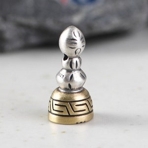Sterling Silver Buddha Stupa Charms, Charm Pendentif Stupa Tibétain, Charm Pagode Argent