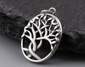 Sterling Silver Tree of Life Necklace Pendant, Tree of Life Pendant Charm, Silver Tree Charm, Tree of Life Jewelry, Mother'S Day Gift