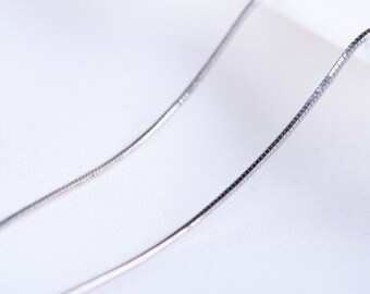 Sterling Silver Snake Chain 18inch 45cm, Snake Chain Necklace, Herringbone Chain, Solid Silver Chain, Silver Jewelry, Gifts For Her