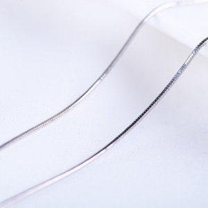 Sterling Silver Snake Chain 18inch 45cm, Snake Chain Necklace, Herringbone Chain, Solid Silver Chain, Silver Jewelry, Gifts For Her