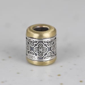 Sterlingzilveren klavertje vier vatkralen, bladzilveren kralen, armband afstandkraal, kettingkraal