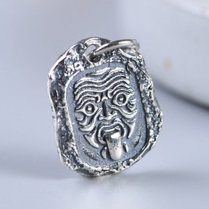 Sterling Silver Zashi Lhamo Necklace Pendant, Drashi Lhamo Charm, Tibetan Protector, Buddhist Jewelry
