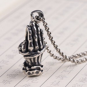 Sterling Silver Praying Hands Pendant Charm, Religious Charm, Prayer Charm, Prayer Pendant, Christian Charm, Religious Jewelry