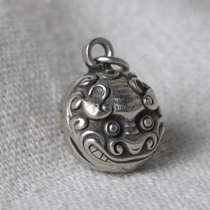 Sterling Silver Pixiu Charm,Silver Pixiu Pendant,Silver Bell Charm, Pixiu Jewelry, Amulet Pendant,Brave Troops Charm