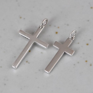 Sterling Silver Cross Necklace Pendant, Small Cross Pendant Charm