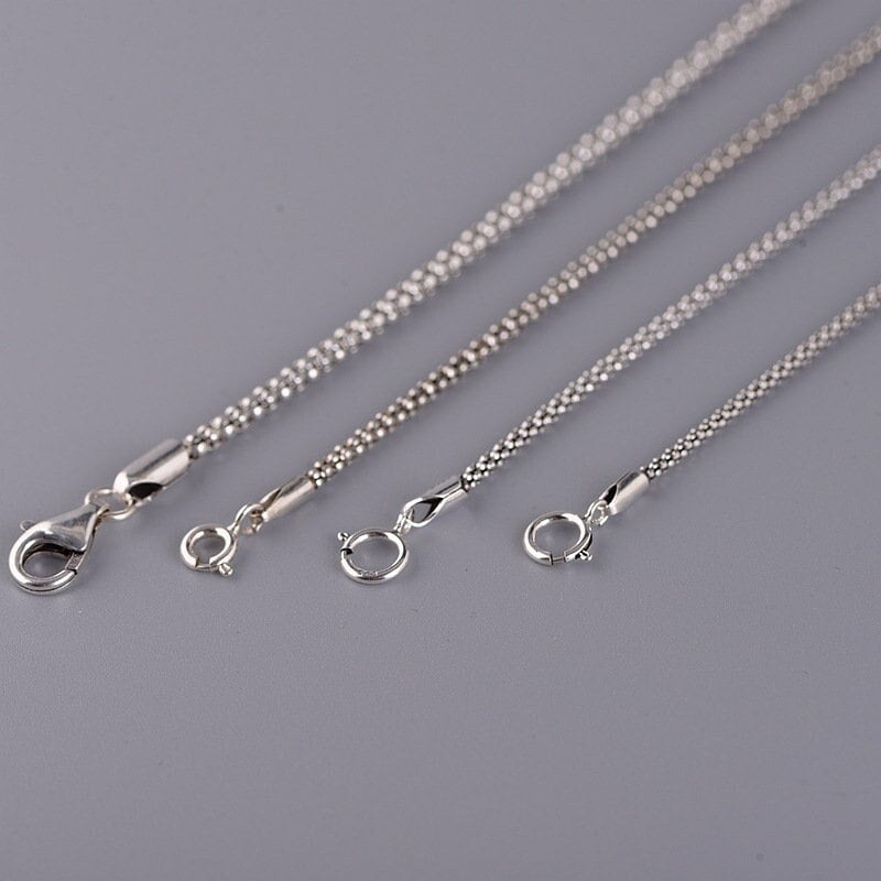 Catena popcorn in argento sterling da 1,8 mm