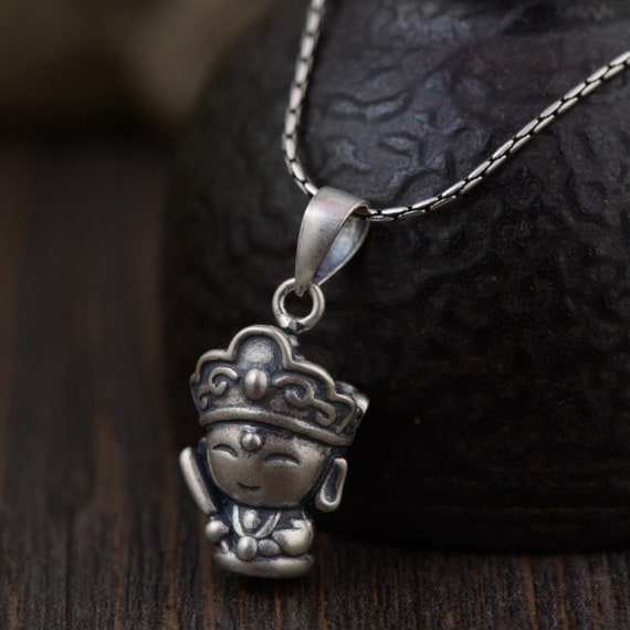 Sterling Silver Tang Monk Master Necklace Pendant, Journey to the West  Charm, Mini Monk Pendant, Smiling Monk Charm -  Canada