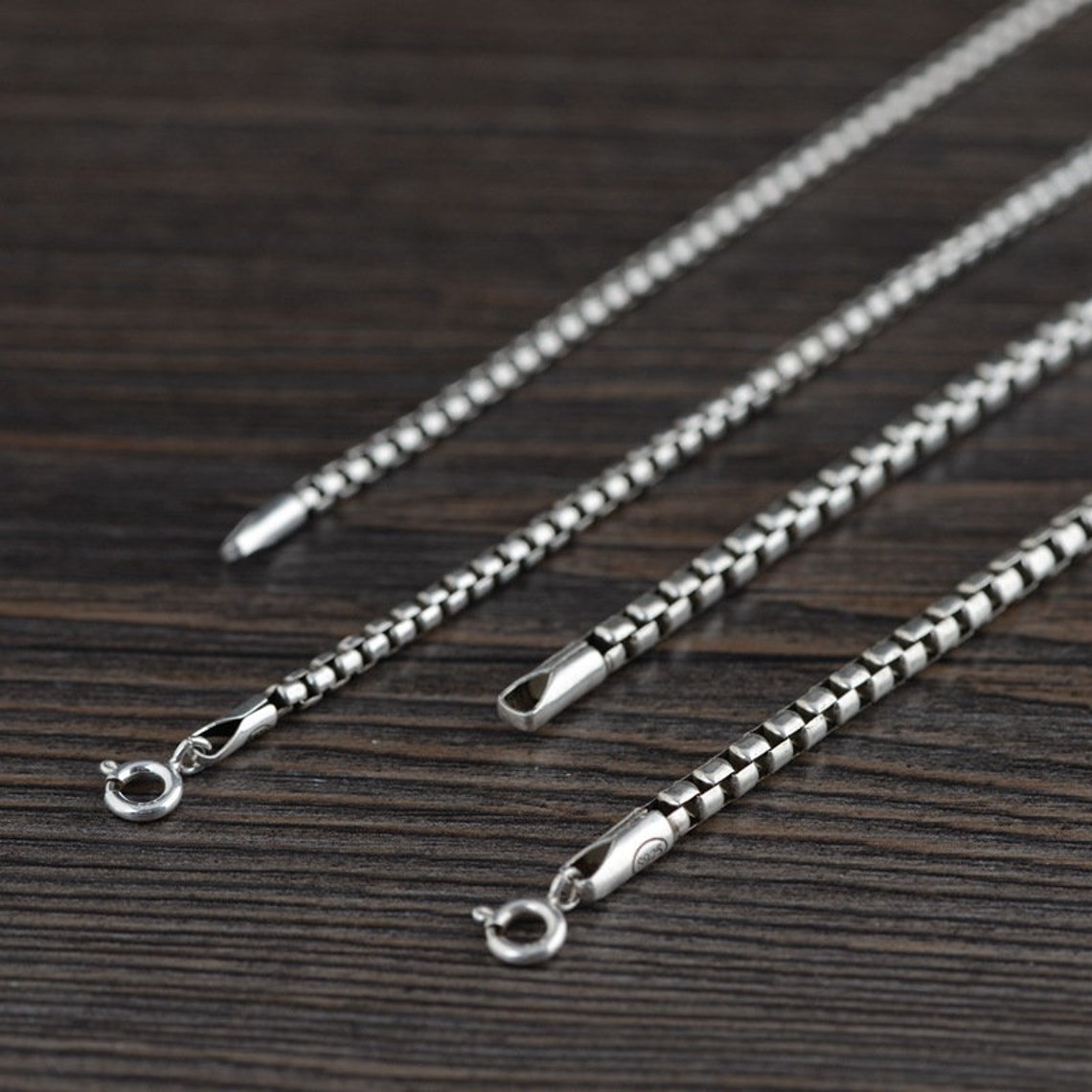 Sterling Silver Box Chain 2.5mm 3mm, Length 18-32inch, Box Chain ...
