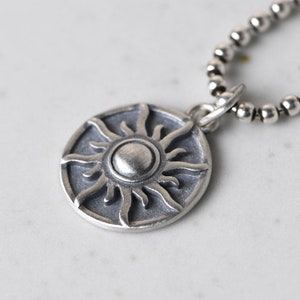 Sterling Silver Sun Pendant Charm, Sun Medallion Pendant, Sun Jewelry ...