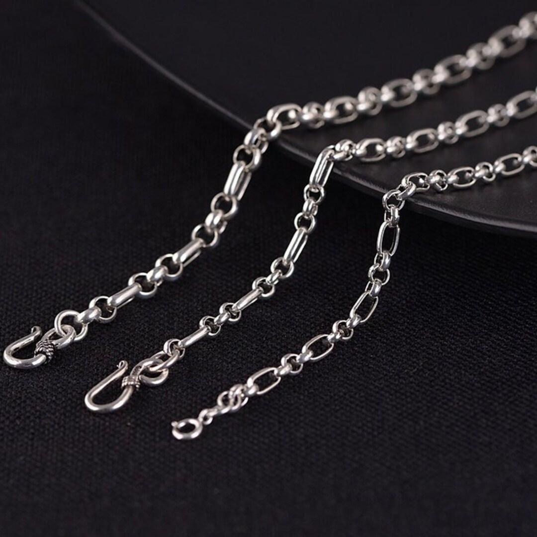 Sterling Silver Rolo Chain 4mm/5mm, Length 20-30inch, Vintage Rolo ...