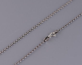 Sterling Silver Cable Chain 2mm 16-24&#39;&#39;, Vintage Cable Chain, Cable Chain Necklace, Thin Cable Chain, Chain For Women, Oval Cable Link Chain
