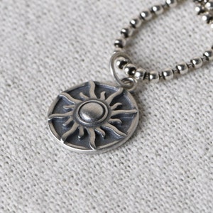 Sterling Silver Sun Pendant Charm, Sun Medallion Pendant, Sun Jewelry ...