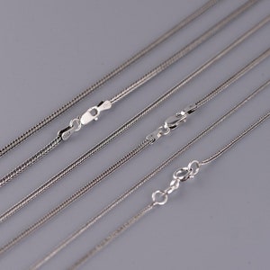 Sterling Silver Foxtail Chain 0.9mm-1.6mm,Length 40cm-80cm, Vintage Necklace Chain