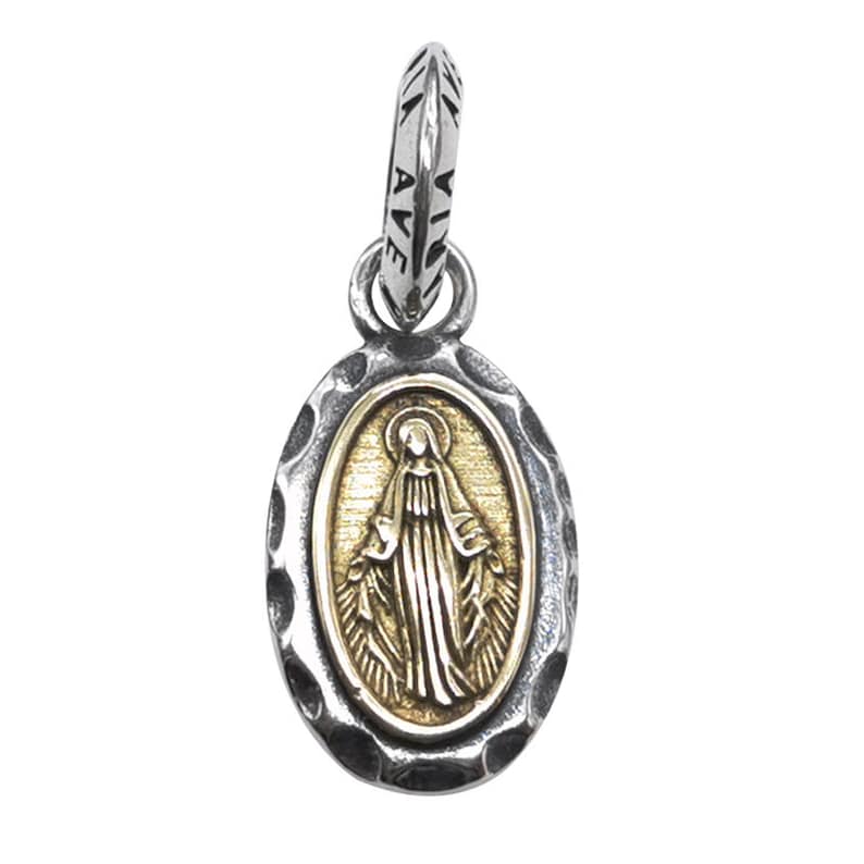 Sterling Silver Virgin Mary Necklace Pendant, Virgin Mary Pendant Charm ...