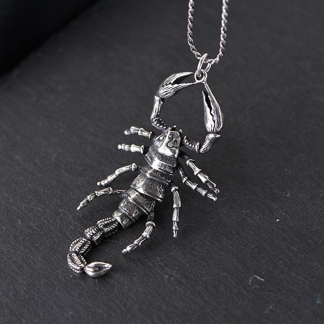 Sterling silver scorpion necklace Outlet