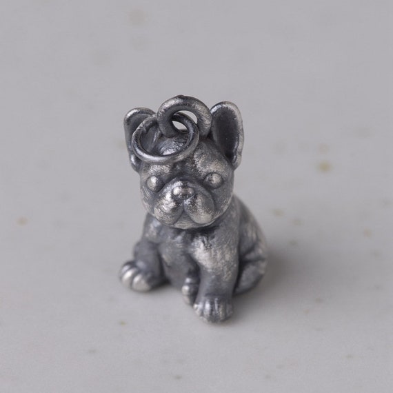 990 Sterling Silver French Bulldog Charm, French Bulldog Necklace Pendant, French Bulldog Jewelry