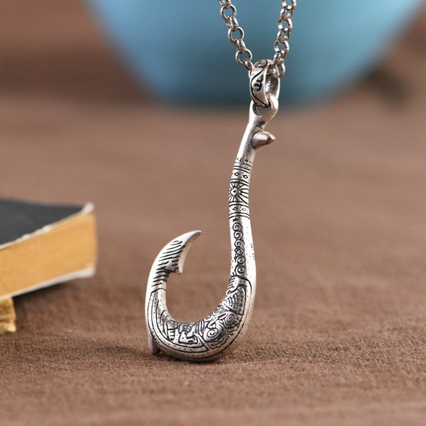 Fish Hook Pendant Etsy