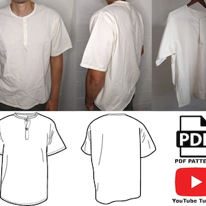 Woven T-Shirt Sewing Pattern PDF  and Instructions Digital (With Video Tutorial)