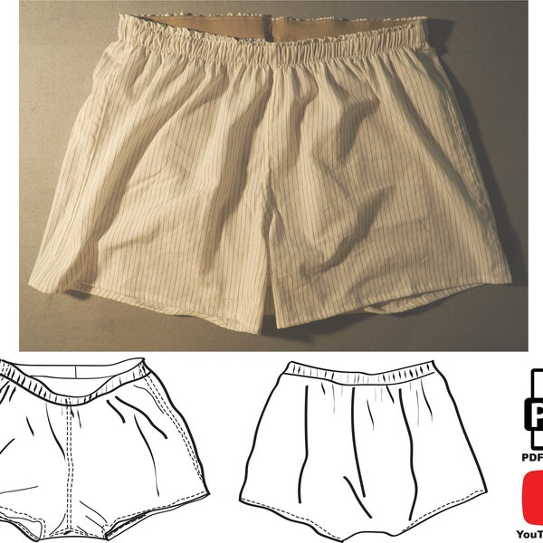 Boxer Shorts PDF Schnittmuster und Anleitung (mit Video-Tutorial)