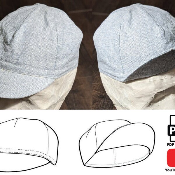 Cycling Cap PDF Sewing Pattern and Instructions Digital with Etsy Canada