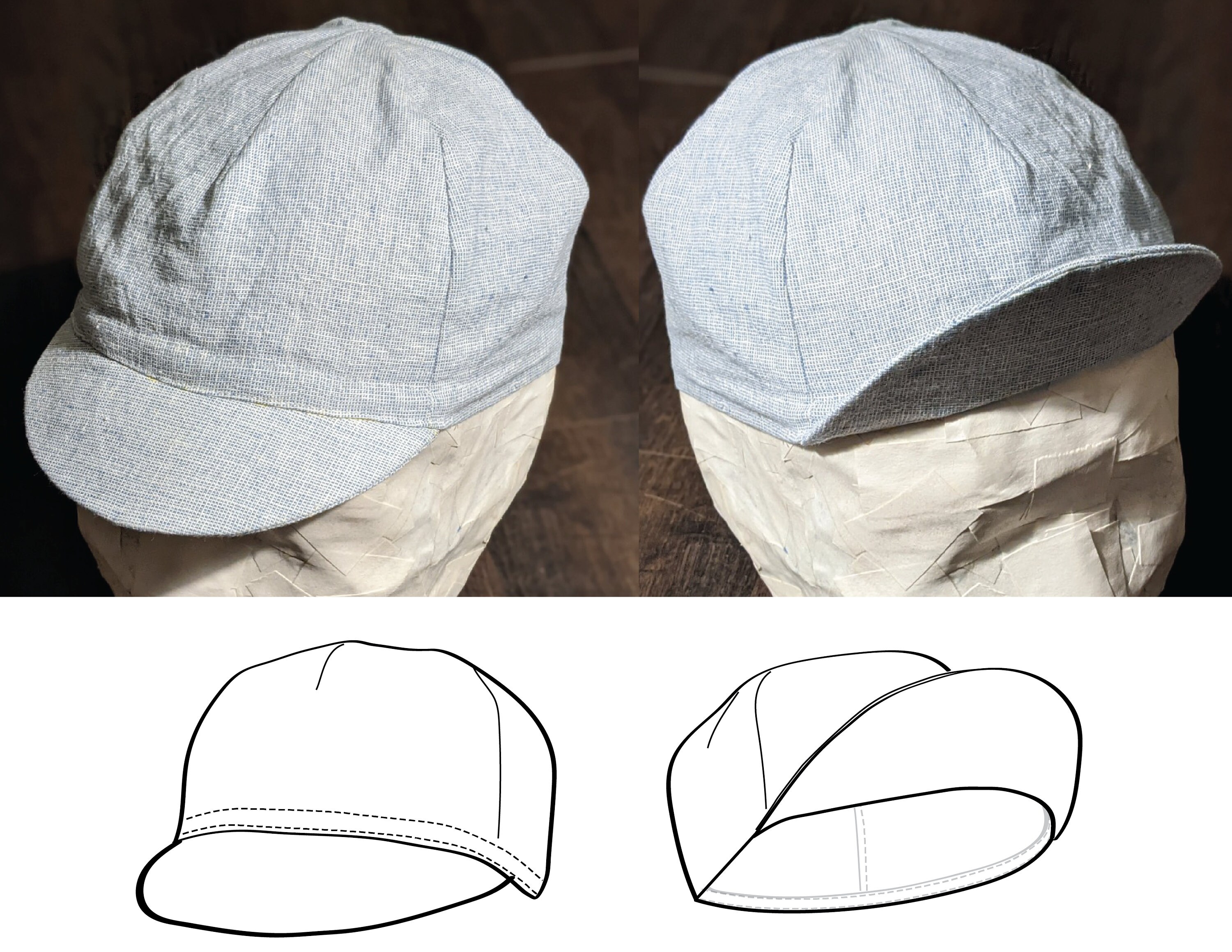 Cycling Cap PDF Sewing Pattern and Instructions Digital With | Etsy