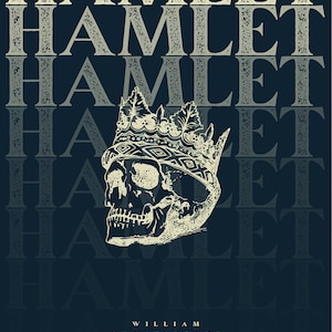 Hamlet -- retro, classic, modern, vintage art and literature print for classroom or office