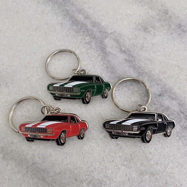 1969 Chevrolet Camaro RS Metal Car Keyrings