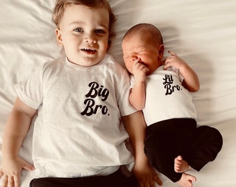 Big Brother Little Brother set, Sibling Set, Brothers, Matching Best Friends Tees, Sibling Pregnancy Announcement, Big Bro, Lil Bro