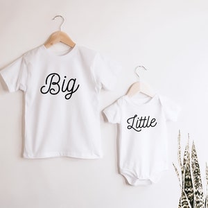 Big Little, Big Little Shirts, Sibling Set, Funny Tee Set, Matching Best Friends Tees, Sibling Pregnancy Announcement