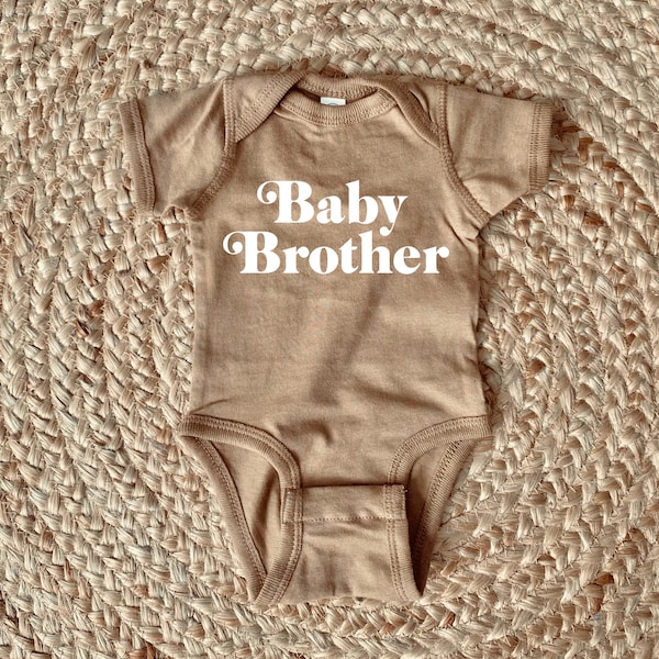 Baby Brother Bodysuit, Bodysuit, Little Brother, Baby One piece, Coming home out fit, Baby, Pregnancy Announcement, Baby Announcement