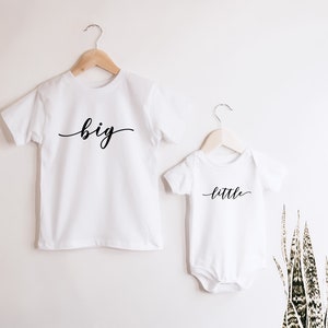 Big Little, Big Little Shirts, Sibling Set, Funny Tee Set, Matching Best Friends Tees, Sibling Pregnancy Announcement