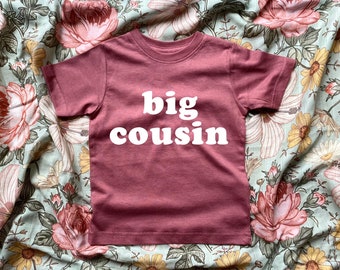 Big Cousin, Big Cousin Camicia, Big Cousin T-shirt, Big Cuz T-shirt, Annuncio Gravidanza, Annuncio Bambino, Big Cousin Tee