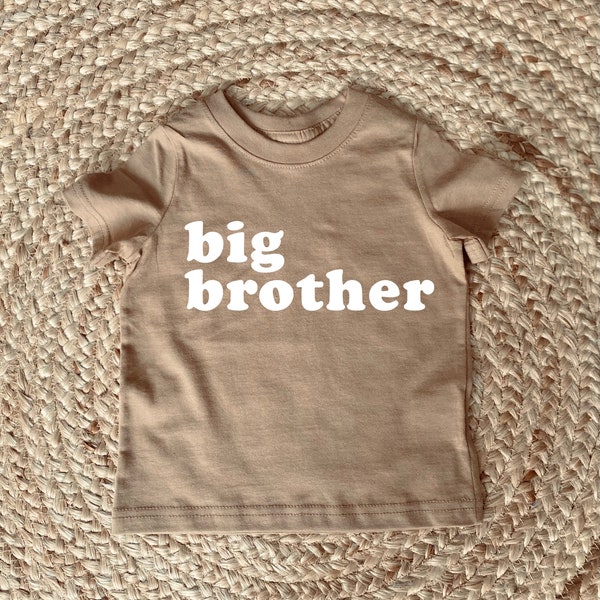 Big Brother Shirt, Big Brother, Big Brother T-shirt, Big Bro, Brown Shirt, Pregnancy Announcement, Baby Announcement, Reveal